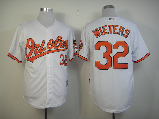 Men Baltimore Orioles 32 Wieters White MLB Jerseys